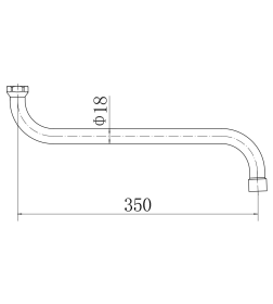 Излив S-образный с аэратором, хром Fashun A7135S