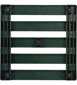 Подставка для цветочного горшка пластмассовая на колесиках темно-зеленая 33*33 см (1PSCKY, код 494063)