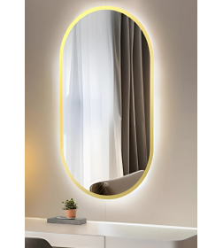 Зеркало Дабл-Ю София 90х45 Gold  Classic с подсветкой SFJ90X45GO