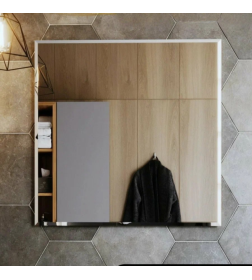 Зеркало Дабл-Ю без полки 50х50 см (фацет) ZRK50X50