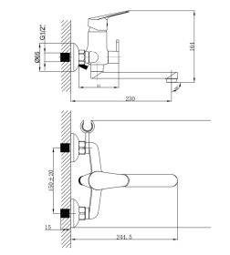 Смеситель для ванны Lemark Partner LM6513C
