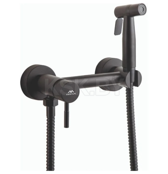 Смеситель настенный с гигиенической лейкой чёрный SUS304 A57503-7  (A57503-7) 