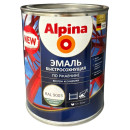 Грунт-эмаль алкидная "Alpina Эмаль быстросохнущая по ржавчине шелковисто-матовая, цветная, RAL 9003" 0,90 кг (948107107) 