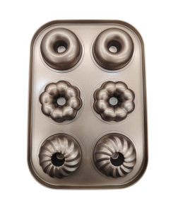 Форма для выпечки 26,5 х 18,5 см, 6 ячеек (углеродистая сталь с а/п покрытием) DA2844 Market Union