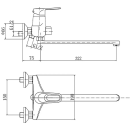 Смеситель для ванны и душа хром Fashun A2204 (A2204) 