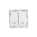 Переключатель 2-кл на два направления, пруж. зажимы, белый Mutlusan (2100-404-0101) 