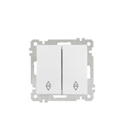 Переключатель 2-кл на два направления, пруж. зажимы, белый Mutlusan