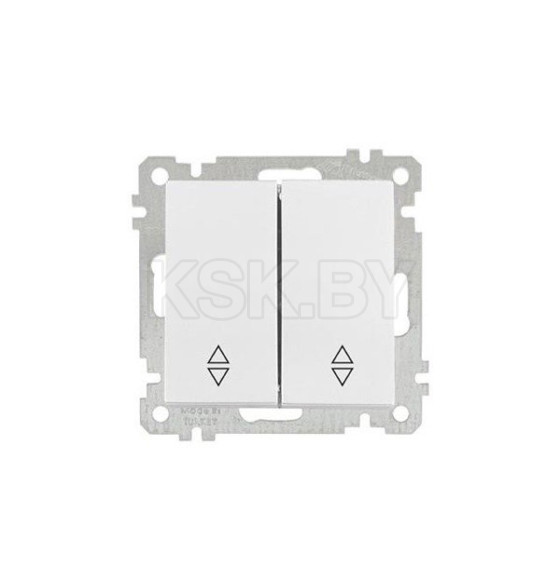 Переключатель 2-кл на два направления, пруж. зажимы, белый Mutlusan (2100-404-0101) 