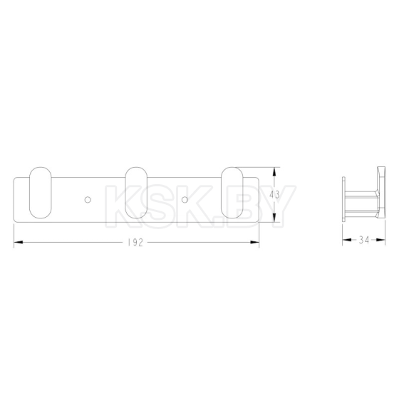 Крючок настенный Fashun A2615-3 (A2615-3) 