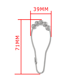 Кольца с роликами и замком 71х39 мм хром металл Fashun A9001