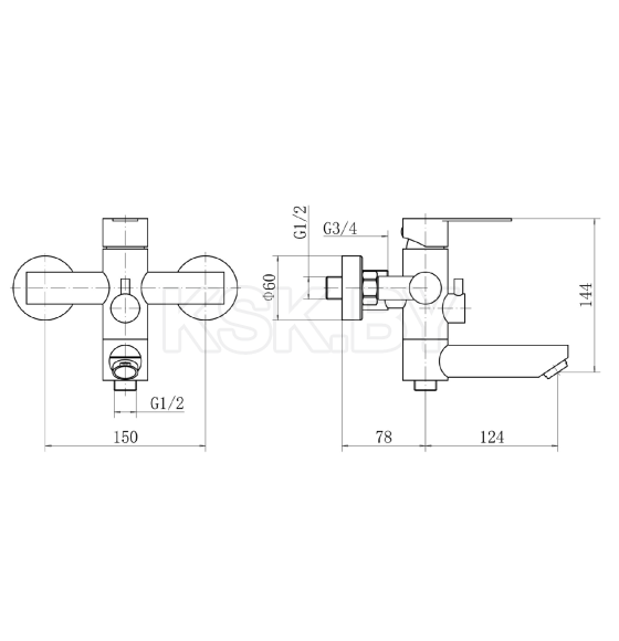 Душевая система белая Fashun A52401N-8A (A52401N-8A) 