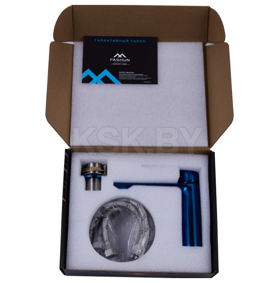 Смеситель для умывальника голубой сапфир Fashun A1083-33 (A1083-33) 