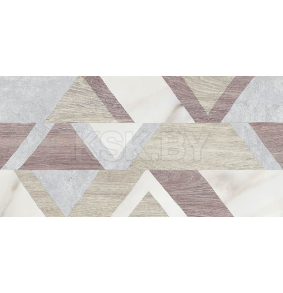 Плитка декор Guernsey Geo коричневый 300х600х9 мм (Березакер.) 