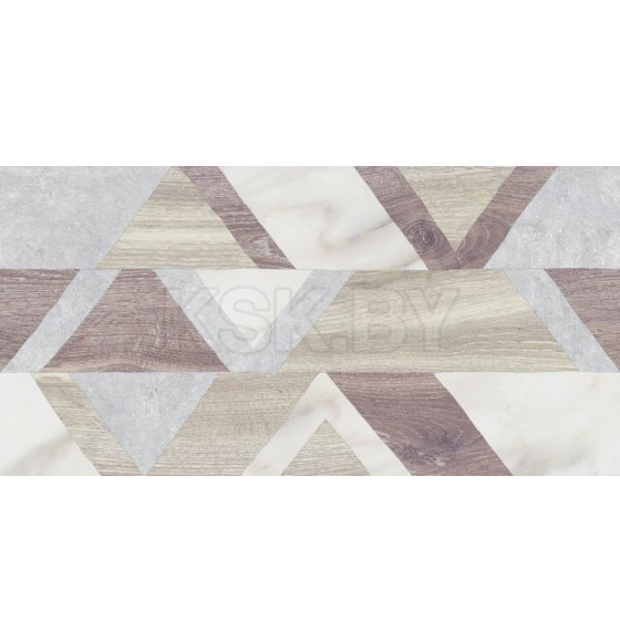 Плитка декор Guernsey Geo коричневый 300х600х9 мм (Березакер.) 