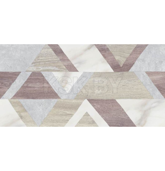 Плитка декор Guernsey Geo коричневый 300х600х9 мм (Березакер.) 