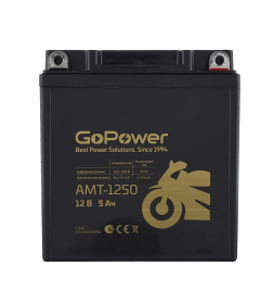 Аккумулятор для мототехники 12V 5Ah GoPower 00-00029098