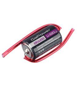 Батарейка 14250 1/2AA PC1 Li-SOCl2 3.6V с выводами GoPower 00-00015330