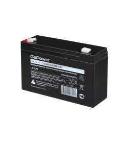 Аккумулятор свинцово-кислотный LA-6120 6V 12Ah клеммы T2/F2 GoPower 00-00015322