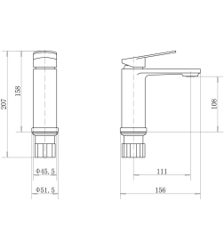 Смеситель для умывальника хром Fashun A1088 