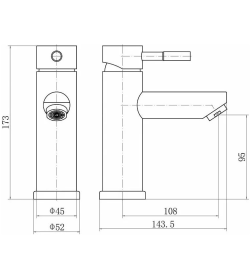 Смеситель для умывальника с гигиен. лейкой Fashun A58101A-7 