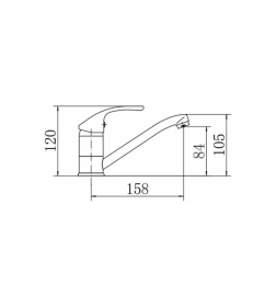 Смеситель для кухни хром Fashun A4536