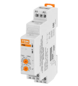 Реле времени РВД-0,1с/10мин-75мс/150мс-2х8А-24/230В-DIN ("звезда-треугольник", 24-230В АС/DC) TDM SQ1503-0024