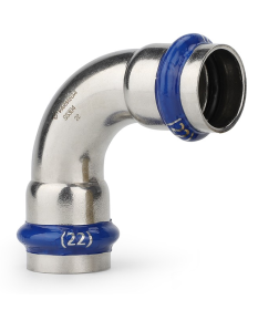 Угольник 90° двухраструбный Varmega Inox Press 15x15