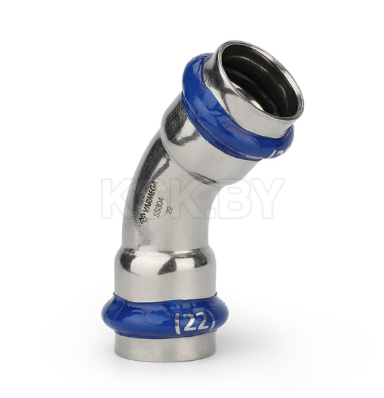 Угольник 45° двухраструбный Varmega Inox Press 28x28 (VM712002828) 