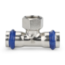 Тройник раструбный Varmega Inox Press с внутренней резьбой 15x1/2"x15 (VM720150415) 