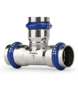 Тройник раструбный Varmega Inox Press 15x15x15