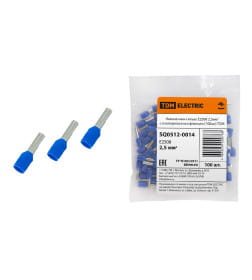 Наконечник-гильза Е2508 2,5 мм2 с изолированным фланцем (100 шт.) TDM SQ0512-0014
