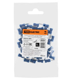 Наконечник штыревой плоский изолированный НШПИ 1,5-2,5 синий (50 шт.) TDM SQ0545-0005