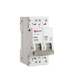 Выключатель автоматический ВА 47-63N, 2Р 25А 4,5кА хар.С EKF Proxima