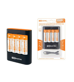 Зарядное устройство 36044Н (3600 mA 4 слота АА/ААА 4 канала+4xAA2500, USB) TDM SQ1702-0101