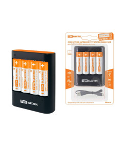 Зарядное устройство 36044Н (3600 mA 4 слота АА/ААА 4 канала+4xAA2500, USB) TDM SQ1702-0101
