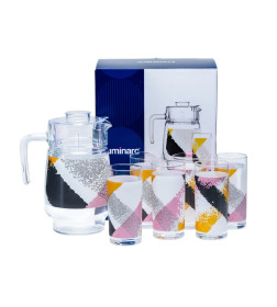 Набор для питья стеклянный "Johana" 7 пр.: кувшин, 6 стаканов (арт. V6673)