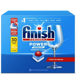 Таблетки для посудомоечных машин Finish PowerBall Power Essential с ароматом лимона, 30 шт