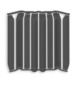 Накладки для плинтуса прямоугольного 80мм "Идеал Дюра" (набор из 8 эл. во флоупаке), 093 Графит