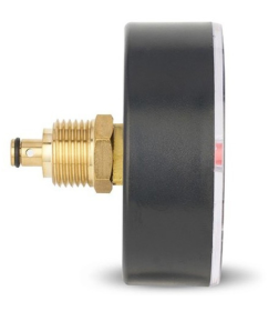 Термоманометр Varmega аксиальный 80 мм, 6 бар, 120°С, 1/2", с отсекающим клапаном