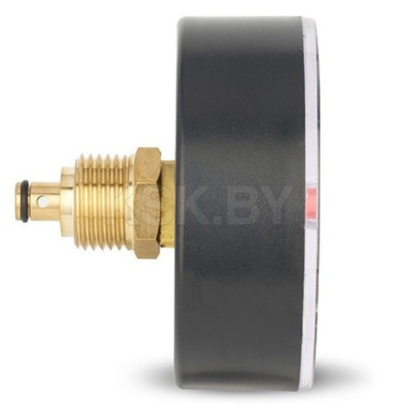 Термоманометр Varmega аксиальный 80 мм, 4 бар, 120°С, 1/2", с отсекающим клапаном (VMMT06-800404) 