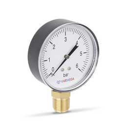 Манометр Varmega радиальный 50 мм, 6 бар, 1/4"
