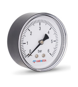 Манометр Varmega аксиальный 63 мм, 6 бар, 1/4"