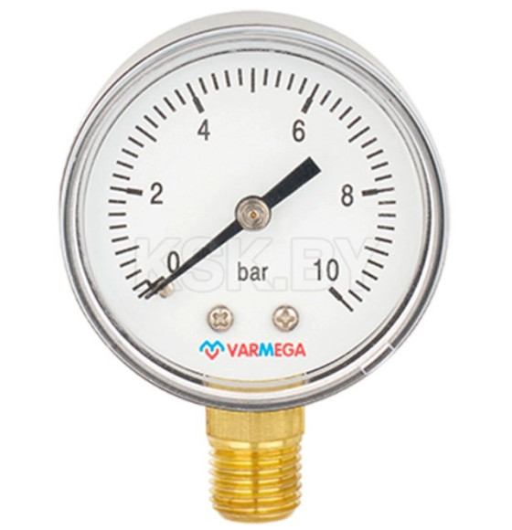 Манометр Varmega радиальный 63 мм, 10 бар, 1/4" (VMMT10-631002) 