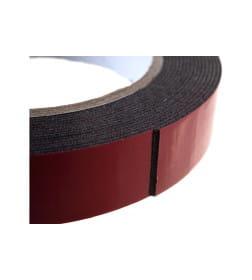 Лента клейкая на вспененной основе усиленная, двусторонняя, черная, 19 мм х 5м. Matrix