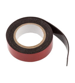 Лента клейкая на вспененной основе, двусторонняя, черная, 19ммх1,5м// Matrix