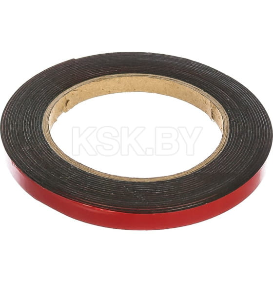 Лента клейкая на вспененной основе усиленная, двусторонняя, черная, 12 мм х 5м. Matrix (89083) 