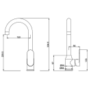 Смеситель для кухни хром Fashun A4085 (A4085) 