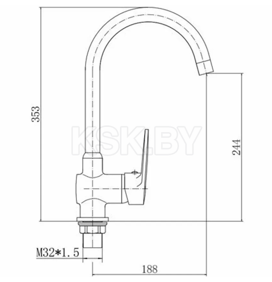 Смеситель для кухни хром Fashun A4068  (A4068) 