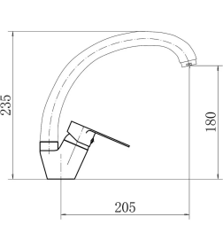 Смеситель для кухни сатин Fashun A54113