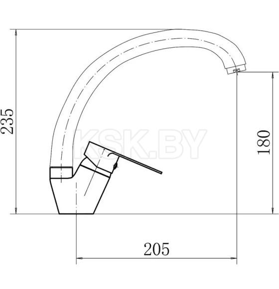 Смеситель для кухни сатин Fashun A54113 (A54113) 